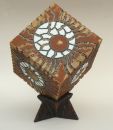 Cube on Stand - Handmade, slab-built, hand-carved - Height approx: 30.5 cm