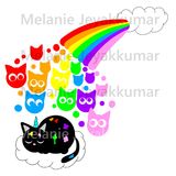 Kitty Rainbow Rain