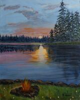 Feu au bord de l'eau