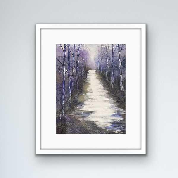 Wintry Purple Veil framed