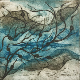Drifting Seaweed - Collagraph - Karen Beauchamp