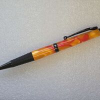 Soft Grip = Orange Blast acrylic on Gunmetal