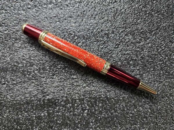Twist Pen = Red Glitter acrylate