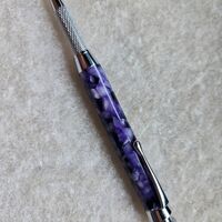 Pencil = Purple marble on Chrome