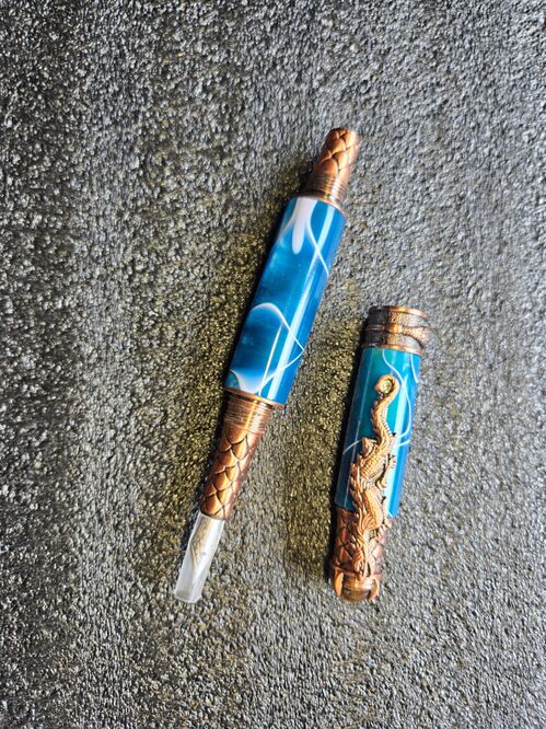 Fountain Pen = Teal blue Dragon