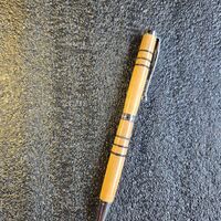 Twist Pen = Maple WOOD on Chrome with rings