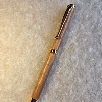 Twist Pen = Walnut WOOD on gold