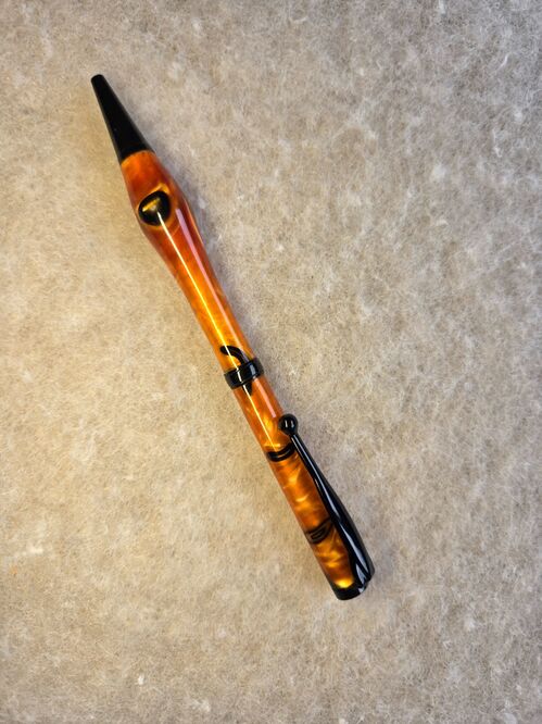Twist Pen  = Molten Bronze Acrylic on black chrome