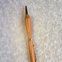 Twist Pen = Asian Teak WOOD on gold