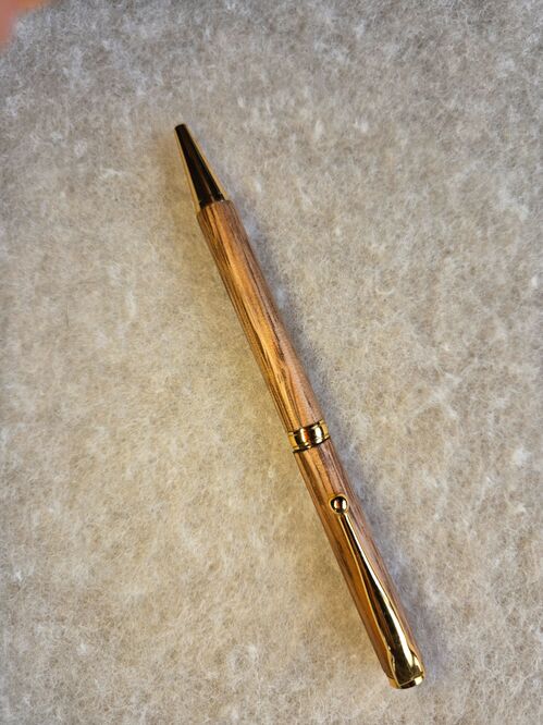 Twist Pen = Oak WOOD on Gold