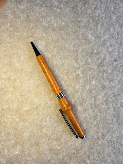 Twist Pen = Asian Teak WOOD on Chrome
