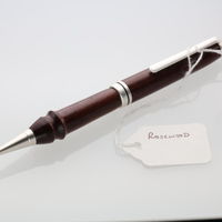 Twist Pen = Satin Chrome - Rosewood
