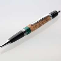 Click Pen = Buck Eye Elder Burr and Jade Green on chrome.