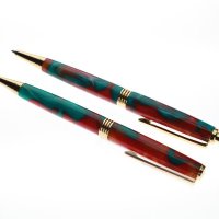 Pen & Pencil -Streamline -Red and Green Pearlesce