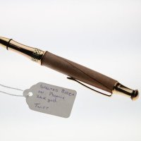 Twist Pen = Spalted Beech on gold