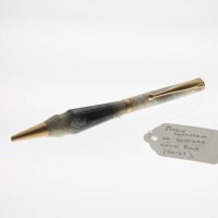 Twist Pen = Marble Snakeskin acrylic on satin gold