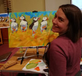 Marie Antoniou demonstrates animals and wildlife in acrylic 2018