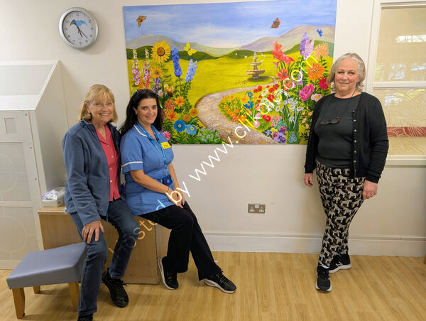 Teresa Moon and Toots Bland with Maria Inma Garcia Sanjuan , who initiated the project.