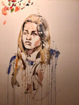 Aine Divine paints a portrait in oils and acrylics 2, 2021
