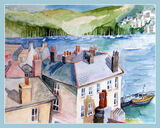 Early morning ferry watercolour