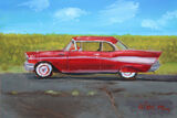 'Free Chevrolet', oil on board, 40cm x 51cm