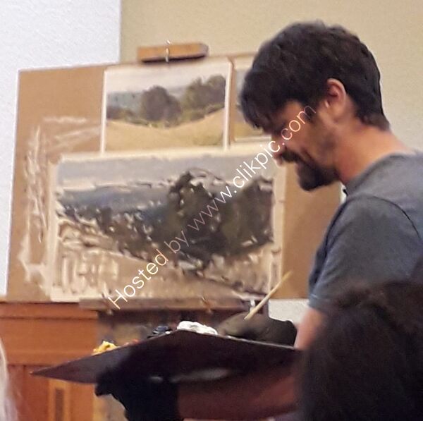 Graham Webber showing us the use of oils 2025