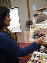 Pauline Hazelwood a watercolour demonstration