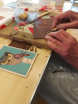cutting the lino