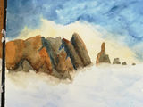 Weeks 2 & 3, water colour landscape