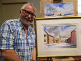 Tim Fisher, demonstrates oil pastels creating a winter landscape. 2020