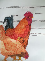 felt pen and water colour