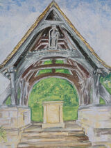 Pastels. It's approximately 17 x 20cm