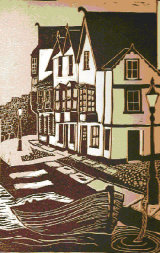 Fishermans Cove Linocut