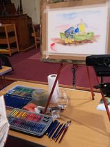 Norman Rossiter demonstrates using Derwent ink pencils 2