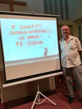 Paul Nicholson Talks on the history of graffiti and how it has evolved into street art 2018