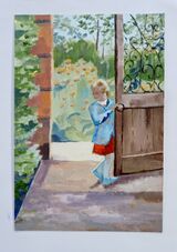 Windsor and Newton Artisan oil pain't on 24x35cms. mount board