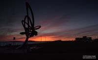 Kitetail Sculpture at Sundown. (Aberavon Beach)