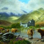 Highland Cattle by Kilchurn Castle