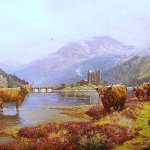 Eilean Donan with Highland Cattle