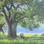 summer Tree with Sheep