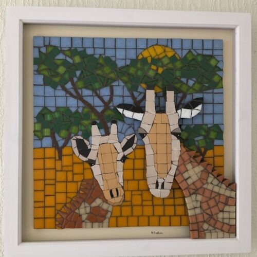 Giraffes on Safari 3D mosaic £50