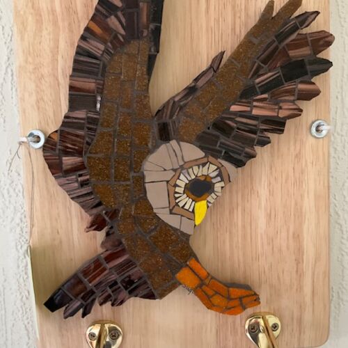 Landing Owl mosaic with hooks. £25