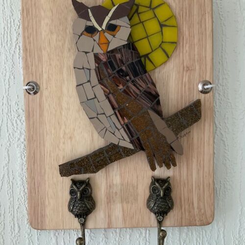Owl with owl hooks £25