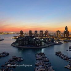 Nature vs Architecture : The Pearl Sunset, Doha