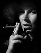 Second  "Cuban Cigar Smoker" by Rachel Domleo.
