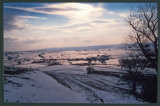 A snowy view from Dundry Hill to the Chew Valley. February 1993
