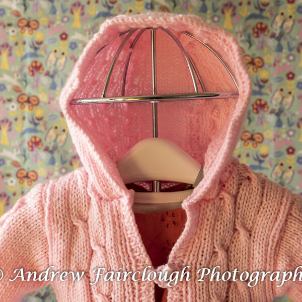 Fluted Waistband and Cable Hooded Jacket - Pink.