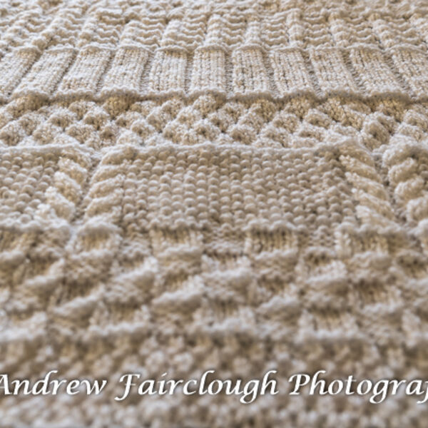 White Baby Blanket Detail Close-up