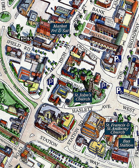 Crawley map detail