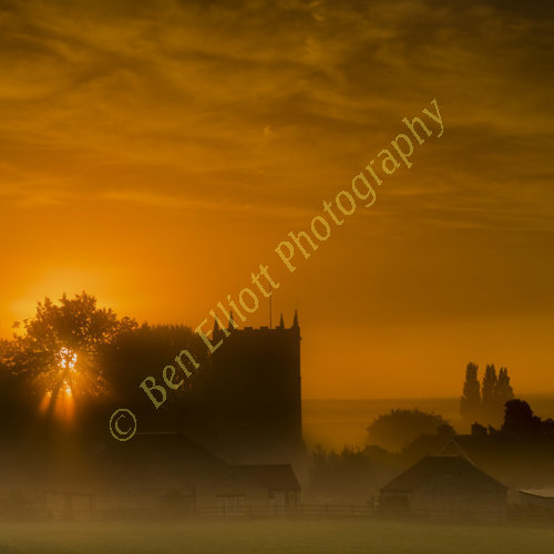 Misty Sunrise in Nottinghamshire